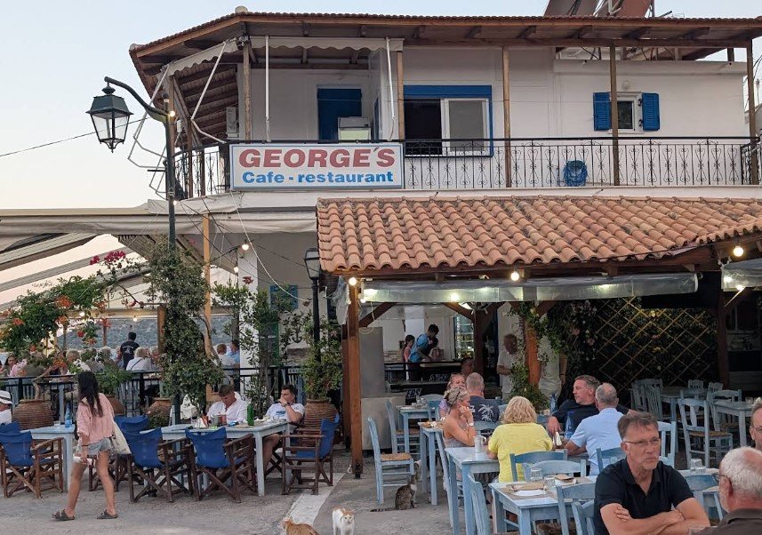 Geoge's restaurant at port of Kalamos island